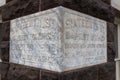 Birmingham Alabama, USA - May 16, 2019 Centered view of the cornerstone to the Sixteenth Street Baptist Church Royalty Free Stock Photo