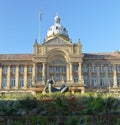 Birmingham Council House on Victoria Square with flozzie in the jacuzzi in foreground UK 