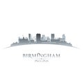 Birmingham England city skyline silhouette white background Royalty Free Stock Photo