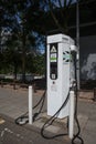 Ecotricity electric car recharging point at motorway service station