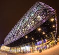 Birmingham Library Centenary Square Evening Shot Royalty Free Stock Photo