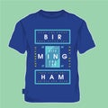 Birmingham, london city text frame graphic t shirt typography vector illustration