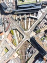 Birmingham New Street Grand Central Station England Aerial view of city centre Royalty Free Stock Photo