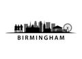 Birmingham Skyline City Landscape Vector Graphic Silhouette Royalty Free Stock Photo