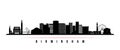 Birmingham skyline horizontal banner. Royalty Free Stock Photo