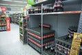 BIRMINGHAM, UK - March 2018 ASDA Branded Carbonated Cola Drink in Plastic Bottle on Modular Metal Display Rack. Beverage