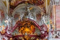 interiors of Birnau basilica, bavaria, germany