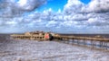 Birnbeck Pier Weston-super-Mare Somerset England in colourful HDR Royalty Free Stock Photo