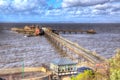 Birnbeck Pier Weston-super-Mare Somerset England in colourful HDR Royalty Free Stock Photo