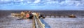 Birnbeck Pier Weston-super-Mare Somerset England in colourful HDR Royalty Free Stock Photo