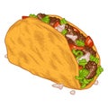 Birria Taco Tacos Quesabirria Drawing Art Illustration Vector