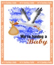 Birth announcement card Royalty Free Stock Photo
