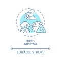 Birth asphyxia concept icon