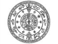 Birth chart, horoscope and astrology symbol for the Zodiac wheel Royalty Free Stock Photo