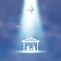 Birth of Christ. Baby Jesus in the manger. Holy Family. Magi. S Star of Bethlehem - east comet. Nativity Christmas Royalty Free Stock Photo