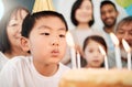 A birth-date is a reminder to celebrate. an adorable little boy celebrating a birthday with his family at home.