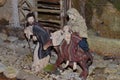 Birth of Jesus in the manger in a typical italian Presepe