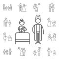 Birth, mom, doctor icon. Family life icons universal set for web and mobile Royalty Free Stock Photo