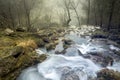 Birth of the Mundo River after flooding after rains in Albacete, Castilla La Mancha