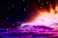 Birth of a new blue and magenta nebula