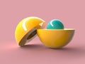 Birth of New - 3D Concept Image with Balls - Elegant Abstract Graphic Design Symbol Royalty Free Stock Photo