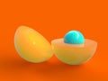 Birth of New - 3D Concept Image with Balls - Elegant Abstract Graphic Design Symbol Royalty Free Stock Photo