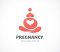 Birth, pregnant, family and baby care logo and symbol. Vector design