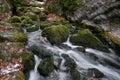 Birth of a river through the stones of the ground