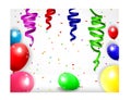 Birthday background with colorful balloons Royalty Free Stock Photo