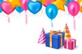 Birthday background with realistic elements Royalty Free Stock Photo