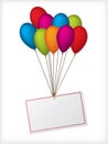 Birthday ballons with editable white label