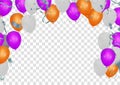 Birthday balloon and celebration banner party happy new year celebration festival background. NYE