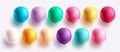 Birthday balloons set vector design. Balloon colorful collection isolated in white background. Royalty Free Stock Photo