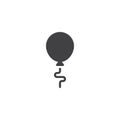 Birthday baloon flying vector icon