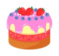 Birthday berry cake