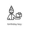 Birthday boy icon from Birthday and Party collection. Royalty Free Stock Photo