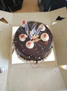 Birthday cake in a box