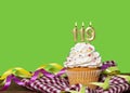 Birthday Cake With Candle Number 119 Royalty Free Stock Photo