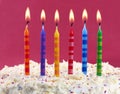 Birthday cake with candles Royalty Free Stock Photo