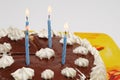 Birthday cake with candles