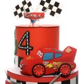 Birthday cake CARS party. Detail of modern wafer paper cakes Royalty Free Stock Photo