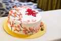 Birthday cake celebration for eldery person with Chinese word Lo