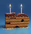 Birthday cake fiftieth birthday or anniversary Royalty Free Stock Photo