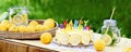 Birthday cake with happy birthday candles Royalty Free Stock Photo