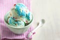 Birthday Cake Ice Cream. Royalty Free Stock Photo