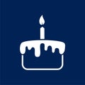 Birthday cake icon - Illustration Royalty Free Stock Photo