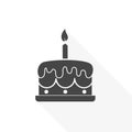 Birthday cake icon - Illustration Royalty Free Stock Photo