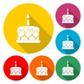 Birthday cake icon - Illustration Royalty Free Stock Photo