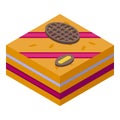 Birthday cake icon, isometric style Royalty Free Stock Photo