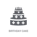 Birthday cake icon. Trendy Birthday cake logo concept on white b